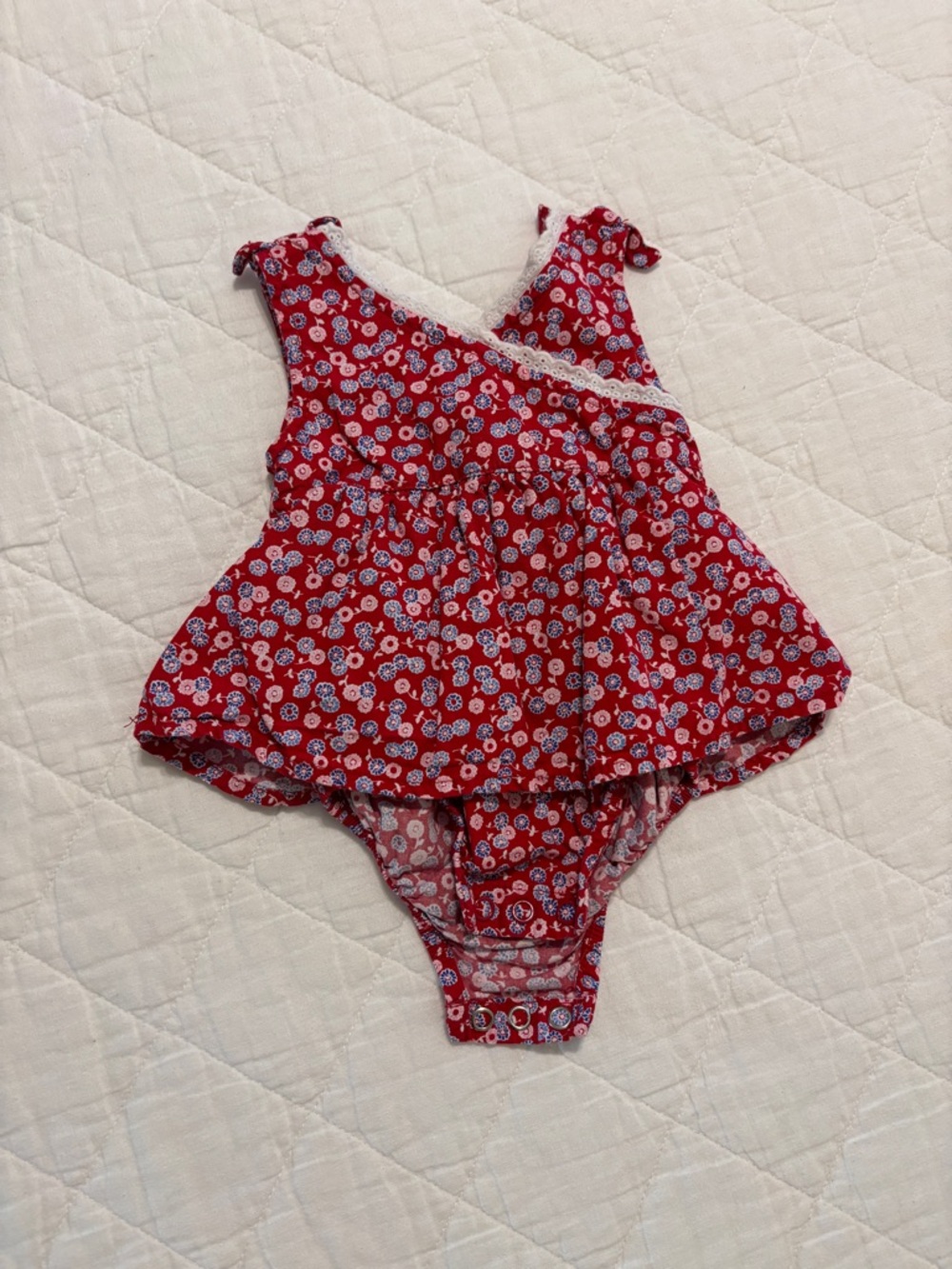Baby Girl Red Floral Dress